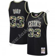 Boston Celtics NBA Basketball Drakter Larry Bird 33# Svart Straight Fire Camo Swingman Drakt..